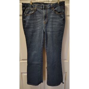 Time and Tru 16 Women's High-Rise Bootcut Jeans Dark Wash Stretch Denim